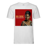 T-Shirt Homme Col Rond Nina Simone My Baby Just Cares For Me Jazz Album Musique Rétro Poster