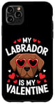 iPhone 11 Pro Max Chocolate Labrador My Valentines Hearts Day Dog Mom Dad Case