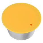 Coffee Capsule Reusable Stainless Steel Refillable Coffee Pod Filter Cup for Dolce Gusto Coffee Maker Machine(Yellow)
