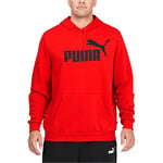 PUMA Men's Essentials Big Logo Fleece Hoodie Bt Hooded Sweatshirt, High Risk Red, 4XL Tall