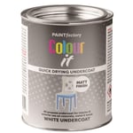 Paint Factory White Matt Undercoat Tin Paint Interior Exterior Fast Drying 300ml