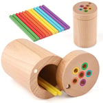 Vanplay Jouet Bebe Montessori Jouet en Bois, Motricité Fine Jeu Éducatif pour Apprendre à Compter et Les Couleurs Jouet Enfant Cadeau Fille Garçons 1 2 3 4 Ans