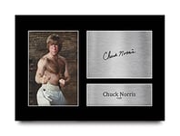 HWC Trading A4 Chuck Norris Way of the Dragon Colt Gifts Printed Signed Autograph Picture for Movie Memorabilia Fans