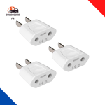 3X Adaptateur De Voyage Prise France/Allemagne/Europe Vers USA Amérique