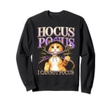 Hocus Pocus I Cannot Focus Funny Cat Design Sweatshirt