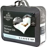 The Fine Bedding Company - Couette en Soie - 4,5 tog - Été - Parure de lit de Luxe - Lavable en Machine - Super King Size