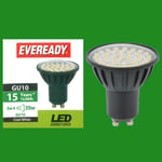 6x 3W Eveready LED 6500K Daylight White Low Energy GU10 Spot Light Bulb Lamp