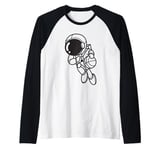 Clipart Astronauts Graphic Raglan Baseball Tee