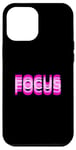 Coque pour iPhone 12 Pro Max Rose FOCUS Illusion d'optique graphique rose