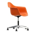 Eames Plastic Armchair PACC - 43 Rusty Orange - Castors Hard