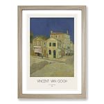 Big Box Art The Yellow House with Border by Vincent Van Gogh Framed Wall Art Picture Print Ready to Hang, Oak A2 (62 x 45 cm)