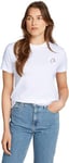 Calvin Klein Jeans EMBROIDERED CK REGULAR TEE T-shirt à manches courtes Femme, Blanc (Bright White), XXL