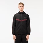 Lacoste Veste de survêtement Tennis monogramme Taille M Noir/bordeaux