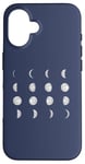 Coque pour iPhone 16 12 phases de lune astronomie ciel nocturne Meme