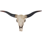 Tête de taureau décoration murale 75cm trophée longhorn en polyrésine intérieur/extérieur naturel 040002852