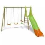 Portique balançoire avec toboggan - Bois - H2,30m - OPTIMA  