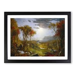 Autumn On The Hudson River By Jasper Francis Cropsey Classic Painting Framed Wall Art Print, Ready to Hang Picture for Living Room Bedroom Home Office Décor, Black A2 (64 x 46 cm)