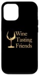 iPhone 12/12 Pro Gold Wine Glass Wine Tasting Friends Case