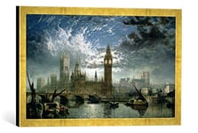 Kunst für Alle 'Encadré Image de John macvicar Anderson A View of Westminster and The Houses of Parliament, 1870, d'art dans Le Cadre de Haute qualité Photos Fait Main, 60 x 40 cm, Or Raya