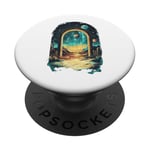 Cosmic Desert Portal Design for Dreamers and Stargazers PopSockets Adhesive PopGrip