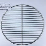 Ineasicer - Grille De Barbecue Ronde En Acier Inoxydable Diamètre à 38 Cm minkurow