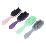 4pcs Hair Scalp Massager Shampoo Brush With Soft Silicone Teeth Itch Relief SDS