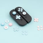 Abxy-Autocollant De Bouton De Direction Crois¿¿E D-Sub Capuchon De Poign¿¿E De Pouce De Patte De Chat Mignon Couvercle De Manette Pour Nintendo Switch Oled Ns Joy-Con