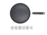 Non Stick Granite Marble Coated Tawa Pancake Crepe Pan for Gas Induction Hob (30 cm)