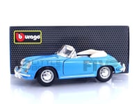 BBURAGO 1/18 - PORSCHE 356 B CABRIOLET - 1961 12025BL