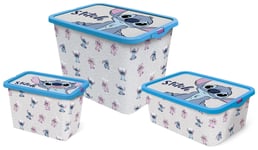 Disney Lilo & Stitch Set of 3 Toy Storage Boxes