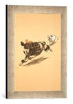 'Encadré Image de Cecil Charles Windsor Aldin The Chase, from' A GAY Dog, Story of a Foolish Year ', 1905, d'art dans le cadre de haute qualité Photos fait main, 30 x 40 cm, argent Raya