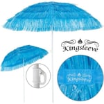 Parasol inclinable Hawaii 195 cm bleu Parasol de plage Ø 160 cm réglable Jardin terrasse extérieur