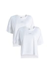 French Connection Womens 2-Pack FCUK Printed T-Shirt - White - Size X-Small