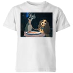 Disney Lady And The Tramp Spaghetti Scene Kids' T-Shirt - White - 3-4 Years