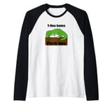 T-Rex Hates Push-Ups Tyrannosaurus Dino Light Manche Raglan