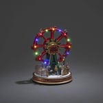 Konstsmide Christmas Pöytäkoriste maailmanpyörä, LED-värivalot/musiikki