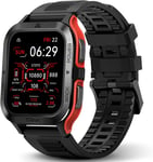 Montre Connectée Homme Femme,50m Étanche Militaire Appel Bluetooth Autonomie De Longue Durée 70 Modes Sport Traker D'activité,1.85"" Grand Écran Sommeil Fréquence Cardiaque Spo2 Ios Android