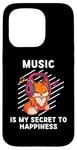 Coque pour iPhone 15 Pro La musique de Cute Fox est le secret de mon bonheur | Kawaii Fox