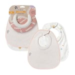 Tommee Tippee Lot de 2 bavoirs à lait Comfeefit, super doux et extra absorbants, réglables et réversibles, matériau certifié OEXO-TEX