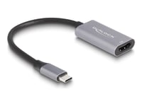 Delock - Hög Hastighet - Videokort - 24 Pin Usb-C Hane Till Hdmi Hona - 15 Cm - Grå/Svart - 4K60 Hz (4096 X 2160) Stöd, Hdr-Stöd, Stöd För Dp Alt-Läge