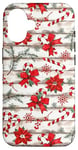 iPhone 16 Cute White And Red Christmas Pattern For Women Happy Xmas Case