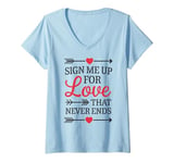 Womens Happy Valentines Day My Love Funny Quotes For Friends Lovers V-Neck T-Shirt