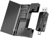 LogiLink USB-C + USB-A Muistikortinlukija MicroSD/SD-kortti