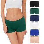 Lakpoau Boxer Femme sans Couture Shorty Femmes Boxer de Sport Shorts Elasticité Caleçons Culotte Femme Shorty Anti Frottement Stretch Slip pour Femme Panty Lot de 6 UN2 2XL/3XL