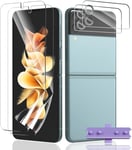 2+2 Pièces Pour Samsung Galaxy Z Flip 3 Protection Écran Tpu Souple [Non Verre Trempé] + Galaxy Z Flip 3 Caméra Verre Trempé, Hd Anti Rayures Protecteur D'écran Pour Galaxy Z Flip 3