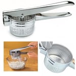 New Stainless Steel Hand Held Potato Ricer Masher Fruit Vegetable Juicer Puree