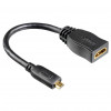 HAMA Hama Adapter HDMI D-HDMI Svart Mikro han-hun gull TL 00122236