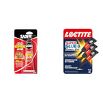 Sader Colle Contact Néoprène Gel – Colle Extra Forte Tous Matériaux – Prise Immédiate & Loctite Super Glue-3 Power Gel Mini Dose, colle forte enrichie en caoutchouc, mini-dose de colle gel