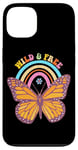 Coque pour iPhone 13 Wild & Free Butterfly Rainbow Retro Vibes