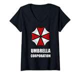 Womens Funny Gamer Umbrella Corporation Evil Zombie Apocalypse Geek V-Neck T-Shirt